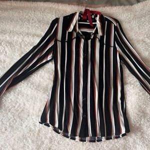 BP striped rayon blouse